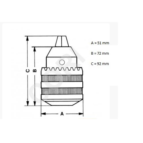 Mandrin à serrage 2,5 à 16mm Série Pro et Industrielle KS3 - CORI - AP16B16