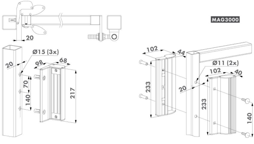 Ventouse électromagnétiques avec poignée 300kg 12/24VDC argent - LOCINOX - P00007627-SILV