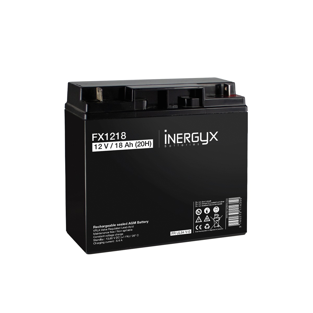 Batteries rechargeables 12VDC 18AH flamme retardante - IZYX - FX1218