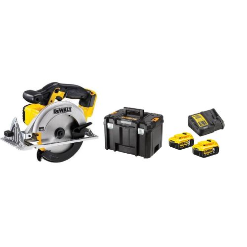 Scie circulaire DCS391NT 18 V + 2 batteries XR 4Ah+ chargeur + T-STAK - DEWALT - DCS391M2