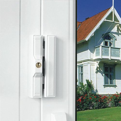 Verrou à cylindre pour baie coulissante blanc - ABUS - FTS88 W KD EK