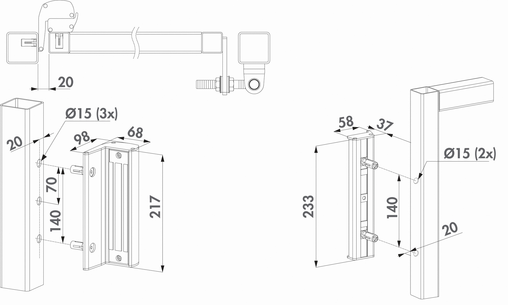 Ventouse électromagnétiques sans poignée 300kg 12/24VDC argent - LOCINOX - P00009790-SILV