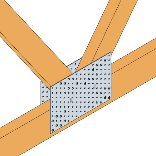 Plaque perforée trou 5mm 60x160x2 mm - SIMPSON - NP20/60/160