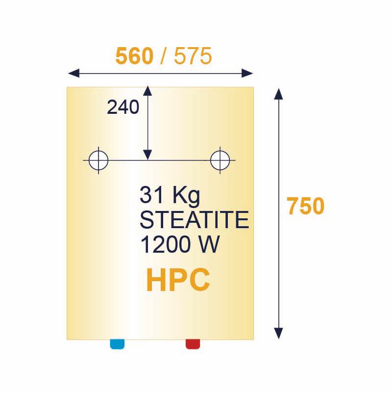Chauffe-eau électrique vertical mural compact D560 HPC+ 100L - ARISTON - 3000399