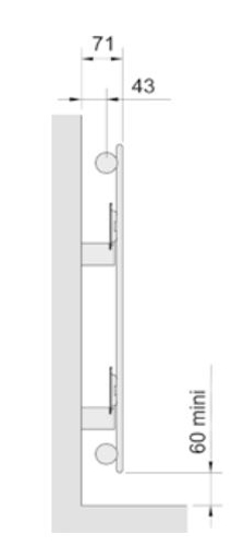 Radiateur chauffage central vertical plat FASSANE PREM'S 1550W blanc - ACOVA - SHX-200-074