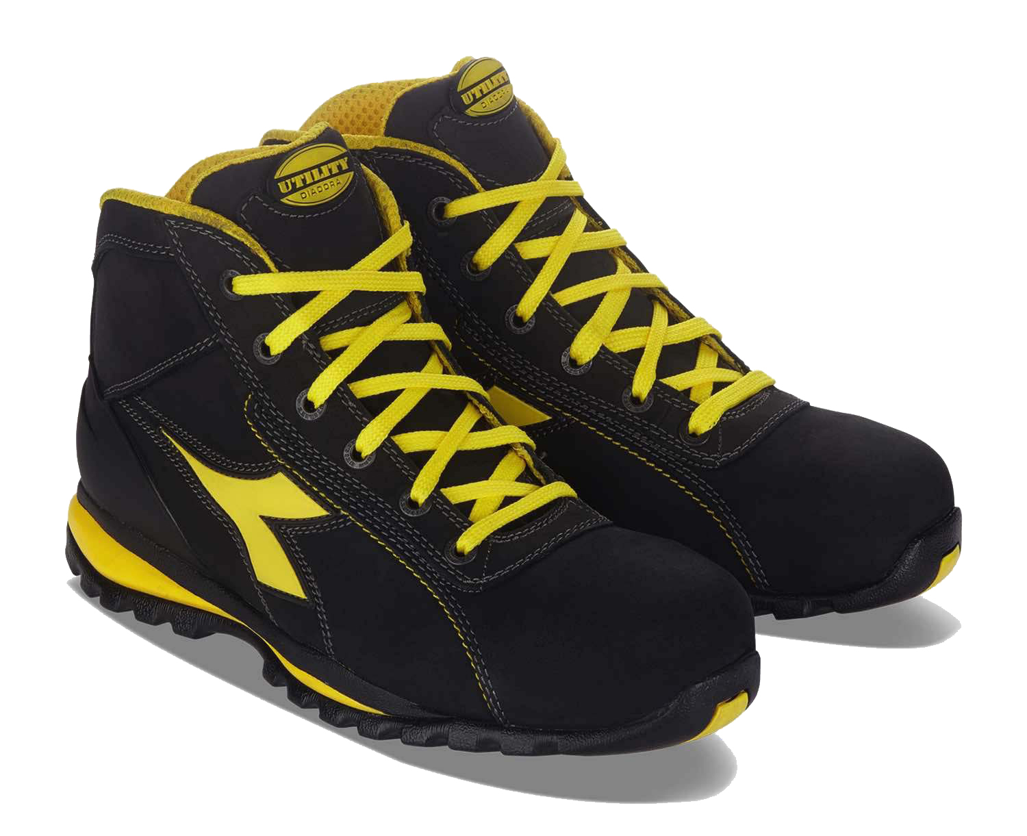 Chaussures de sécurité hautes GLOVE II HIGH S3 SRA HRO noir/jaune P41 - DIADORA SPA - 701.170234