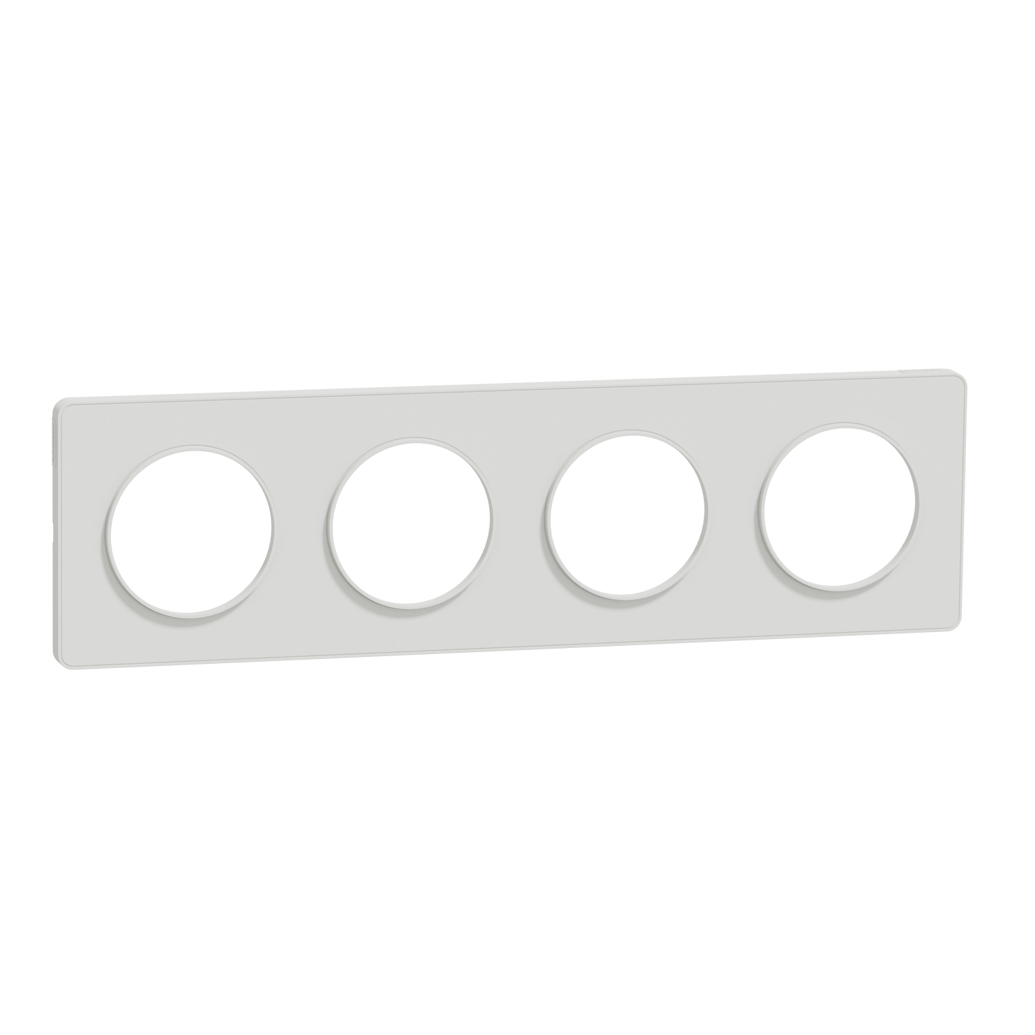 Plaque ODACE Touch blanc 4 postes horizontal/vertical entraxe 71mm - SCHNEIDER ELECTRIC - S520808