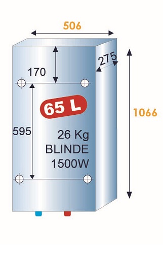 Chauffe-eau électrique blindé VELIS EVO multiposition blanc 65L - ARISTON - 3626154