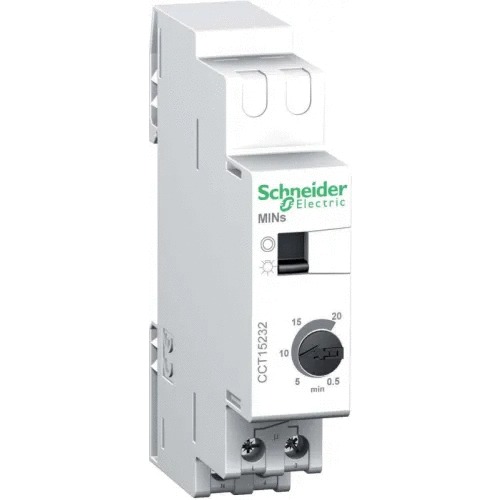 Minuterie 30s..20mn Acti9 MINs contact 16A/230Vca marche forcée - SCHNEIDER ELECTRIC - CCT15232