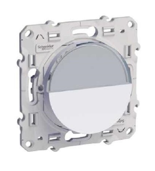 Bouton-poussoir ODACE 10A à vis avec porte-étiquette blanc - SCHNEIDER ELECTRIC - S520266