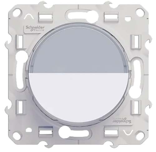 Bouton-poussoir ODACE 10A à vis avec porte-étiquette blanc - SCHNEIDER ELECTRIC - S520266