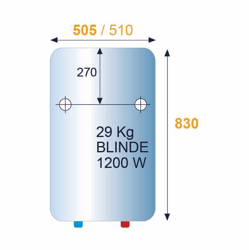 Chauffe-eau électrique BLINDÉE verticale murale monophasé 100L - CHAFFOTEAUX - 3000575