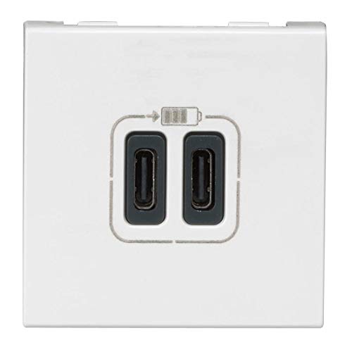 Chargeur 2 USB MOSAIC type-C 3A 2 modules 230V blanc - LEGRAND - 077590