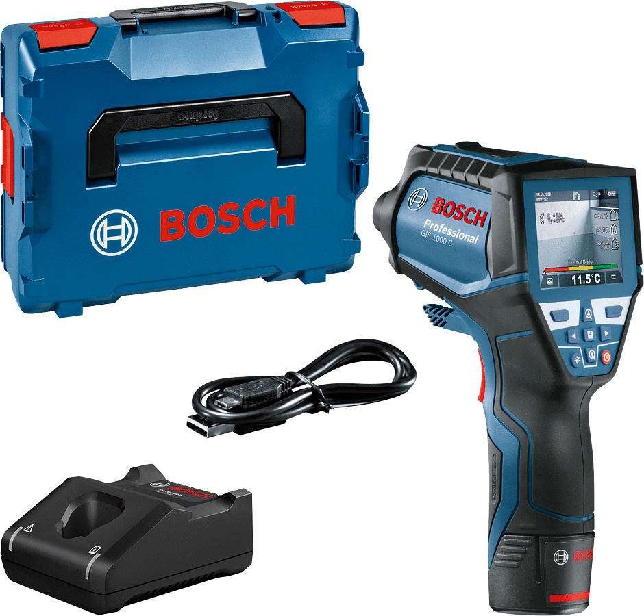 Détecteur thermique GIS 1000 C Professional + batterie + chargeur + coffret L-BOXX - BOSCH - 0601083301