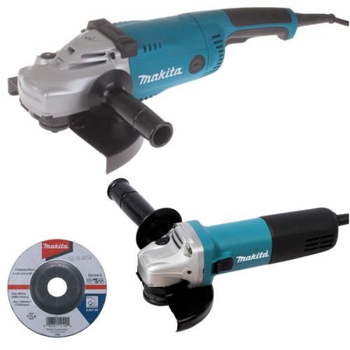 Pack Meuleuses d'angles 125 mm 840W et 230 mm 2200W en coffret standard - MAKITA - DK0053G