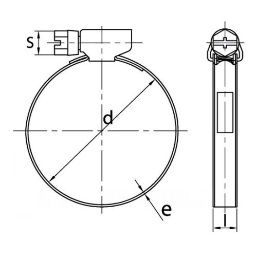 Collier de serrage bande non perforée A2 DIN 3017 20-32 boîte de 50 - ACTON - NP9 20-32