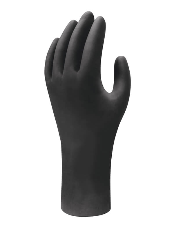 Gants antistatiques à usage unique 100 % nitrile sans poudre noir TXL - SHOWA - 7550-T.XL