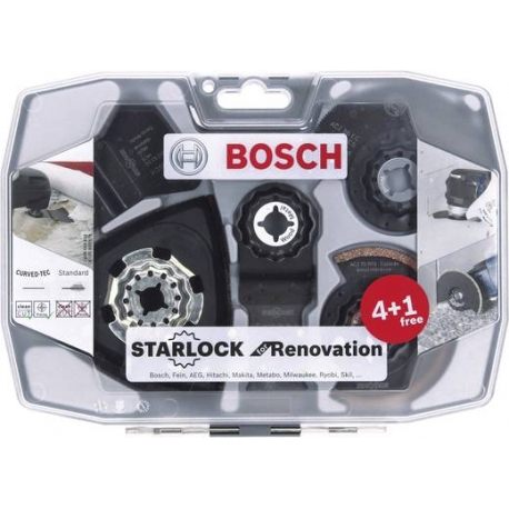 Coffret GOP Starlock Renovation 5 pièces lames et abrasifs - BOSCH - 2608664624