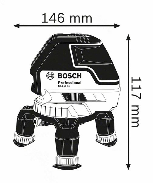 Laser lignes GLL 3-50 rouge croix points en boîte carton - BOSCH - 0601063800