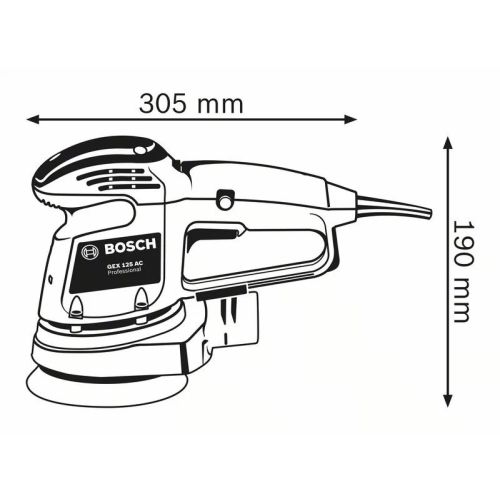 Ponceuse excentrique 340W GEX 34-125 en boîte carton - BOSCH - 0601372300