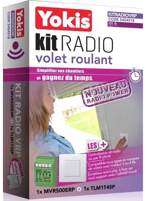 KIT RADIO POWER pour volet roulant - YOKIS - KITRADIOVRP