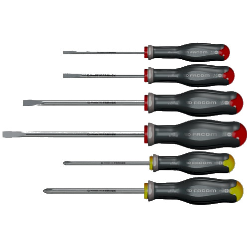 Jeu de 6 tournevis Protwist inox - FACOM - ATPST.J6