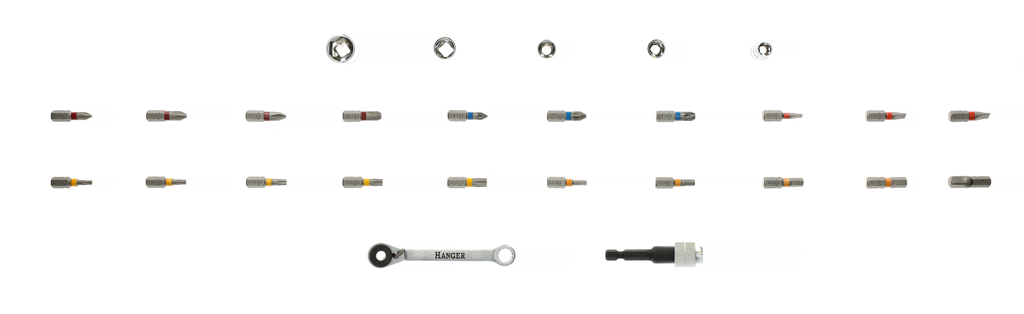 Coffret douilles 1/4'' + embouts de vissage 27 pièces - HANGER - 250015