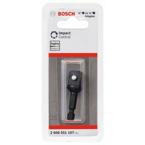 Adaptateur Impact Control pour douilles hex.1/4'' carré 1/2'' - BOSCH - 2608551107