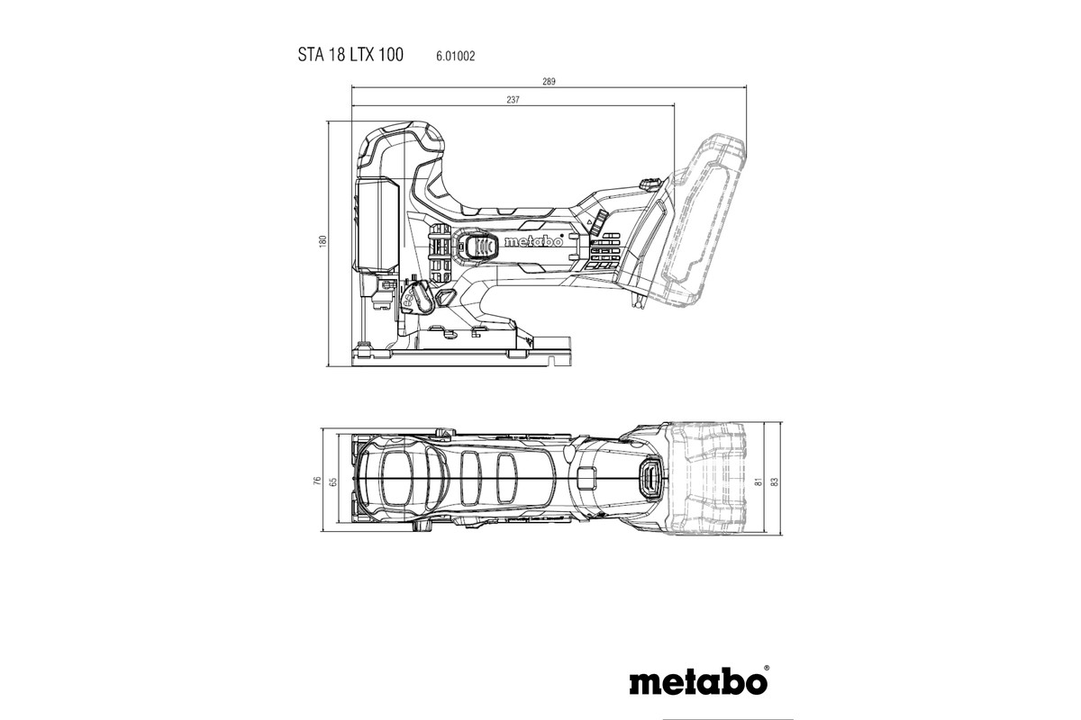 Scie sauteuse 18V STA 18 LTX 100 (sans batterie ni chargeur) + coffret MetaBox - METABO - 601002840