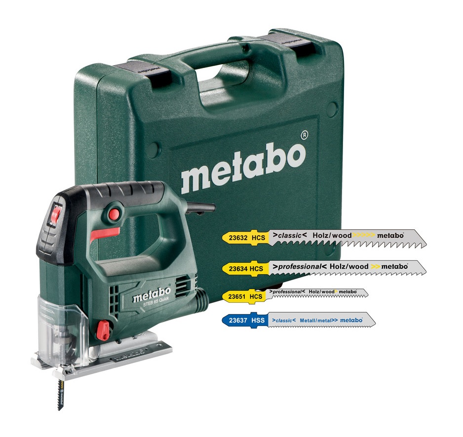 Scie sauteuse 450W STEB 65 Quick Set + coffret + accessoires - METABO - 690920000