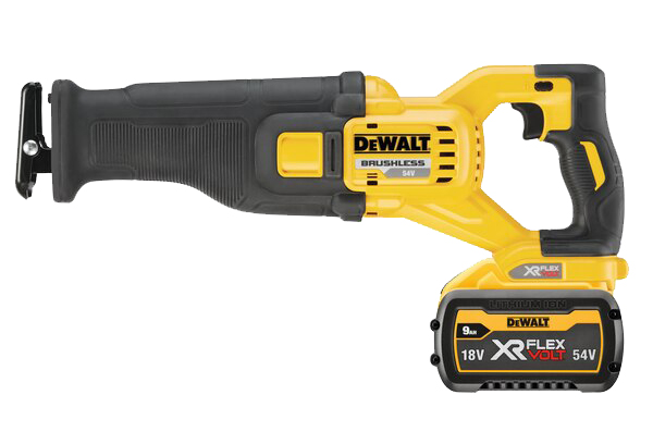 Scie sabre 54V XR FLEXVOLT + 2 batteries 6.0 Ah + chargeur + TSTAK IV - DEWALT - DCS389T2-QW