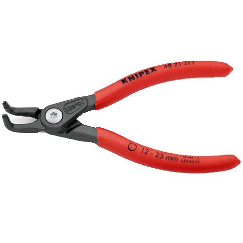 Pince circlips intérieurs 12 à 25mm coudée à 90° avec pointe de 1,3mm  - KNIPEX - 48 21 J11