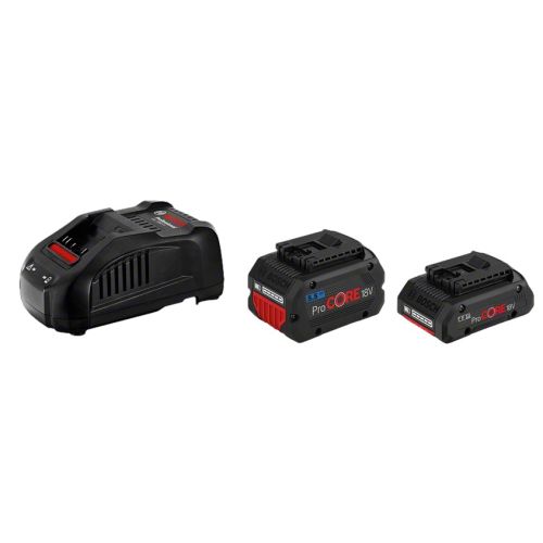 Pack 2 batteries 18V Procore 4Ah/5,5Ah + chargeur rapide - BOSCH - 1600A0214A