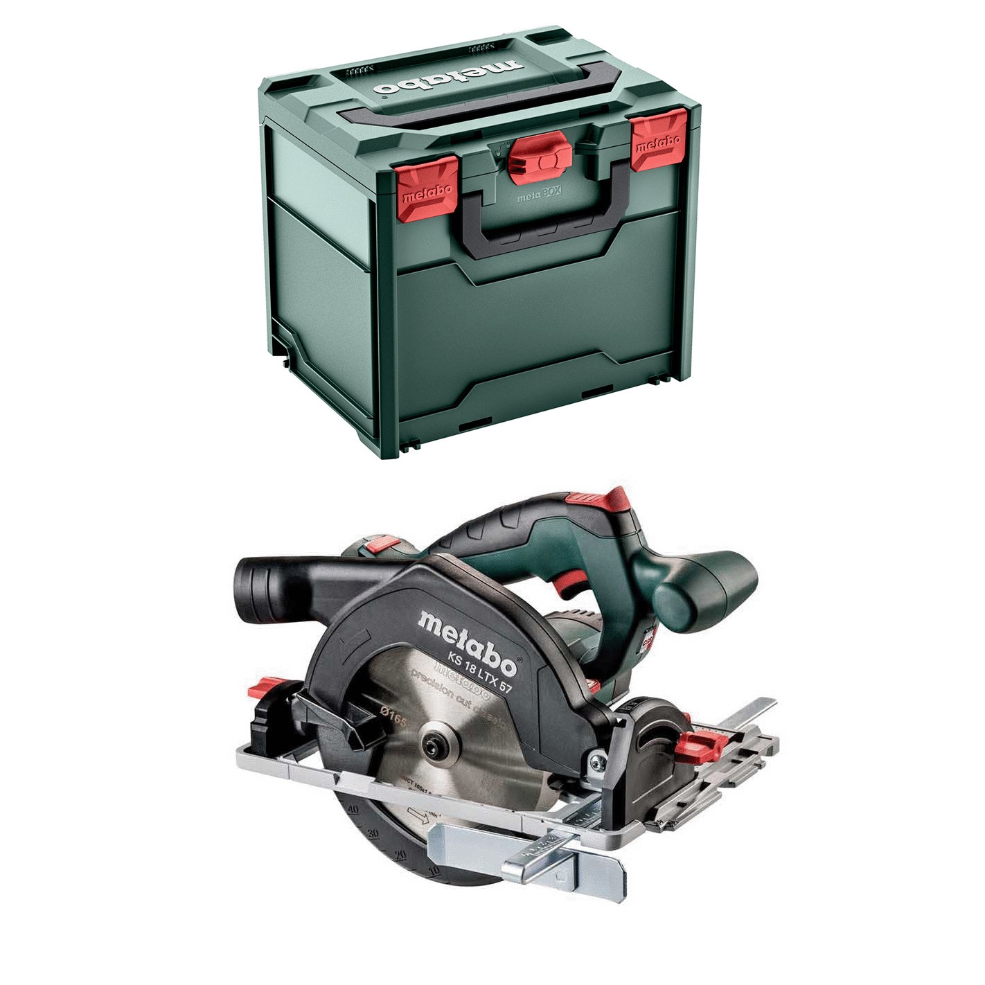 Scie circulaire 18V KS 18 LTX 57 (sans batterie ni chargeur) + coffret METABOX 340 - METABO - 601857840