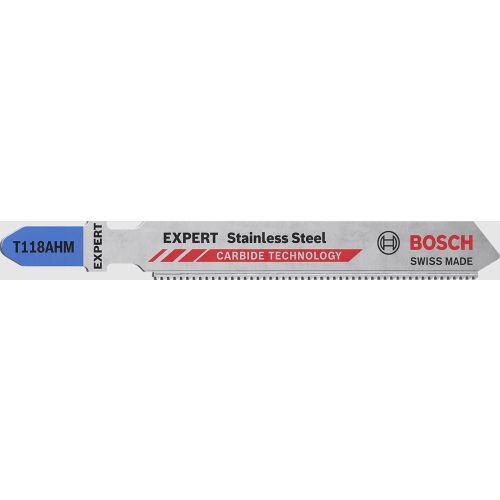 Lame de scie sauteuse Expert T 118 AHM for Stainless Steel pack de 03 - BOSCH - 2608900561
