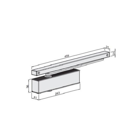 Ferme porte TS 31 avec bras à glissière type B finition noir - ECO SCHULTE - 5030015477