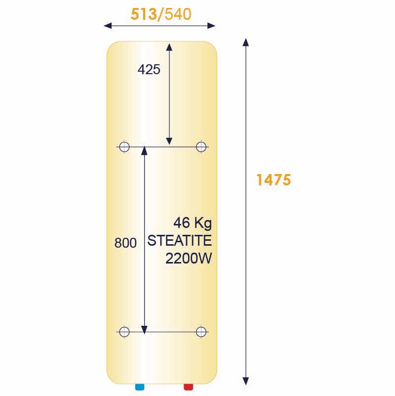 Chauffe-eau électrique CHAUFFEO PLUS vertical mural 200L - ATLANTIC - 053017