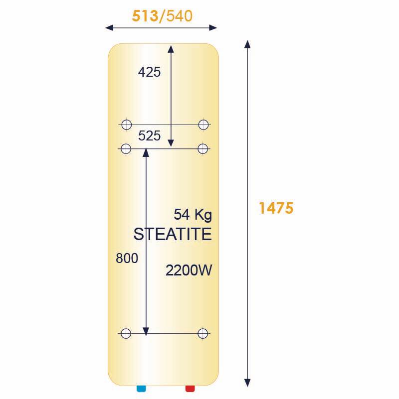 Chauffe-eau électrique vertical mural STÉATIS 200L - THERMOR – 251179