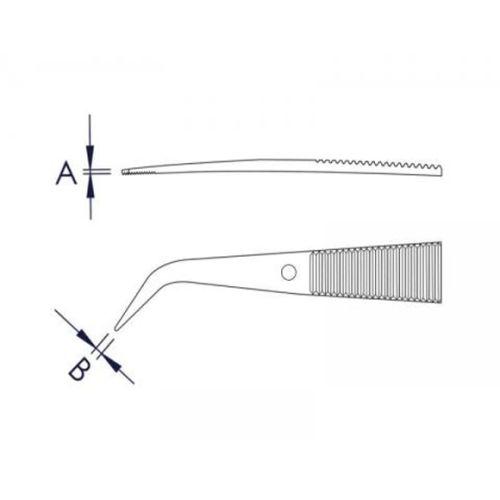 Pince brucelle de précision 155mm noire laquée - KNIPEX - 923437