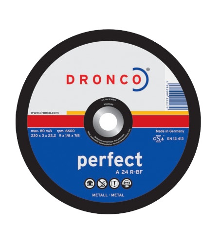 Disque à tronçonner acier A 24 R 230x3mm - DRONCO - 1232015