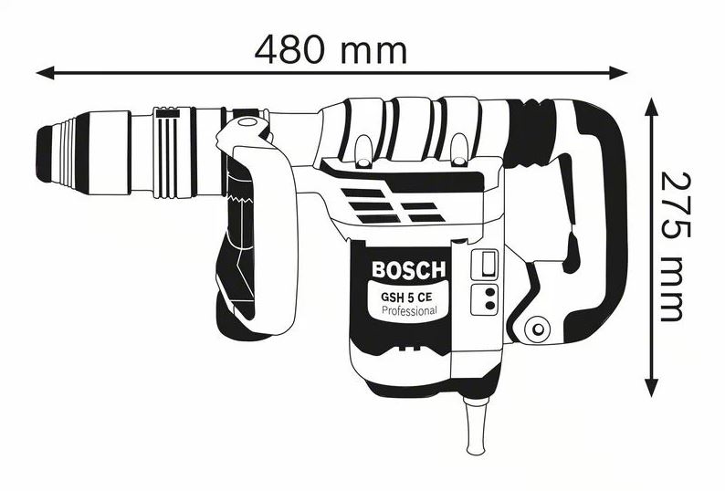 Marteau-piqueur 1150W SDS max GSH 5 CE Professional - BOSCH - 0611321000