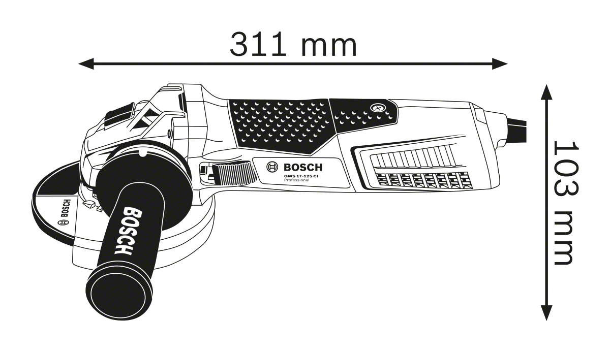 Meuleuse d'angle GWS 19-125 CIE 1900W en boîte carton - BOSCH - 060179P002