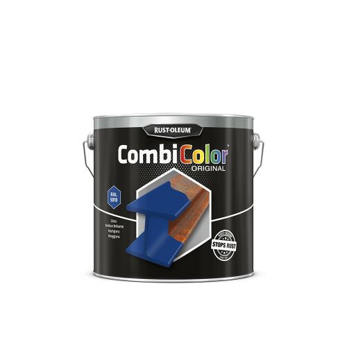 Primaire de protection antirouille et finition CombiColor Original bleu gentiane RAL 5010 seau 2,5l - RUST-OLEUM - 7326.2.5