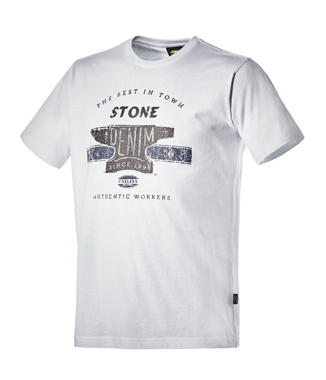 Tee-shirt de travail GRAPHIC DENIM à manches courtes blanc TL - DIADORA SPA - 702.171200.L 20002