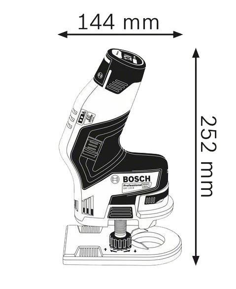 Affleureuse 12V GKF 12V-8 Professional (sans batterie ni chargeur) en boîte en carton - BOSCH - 06016B0002