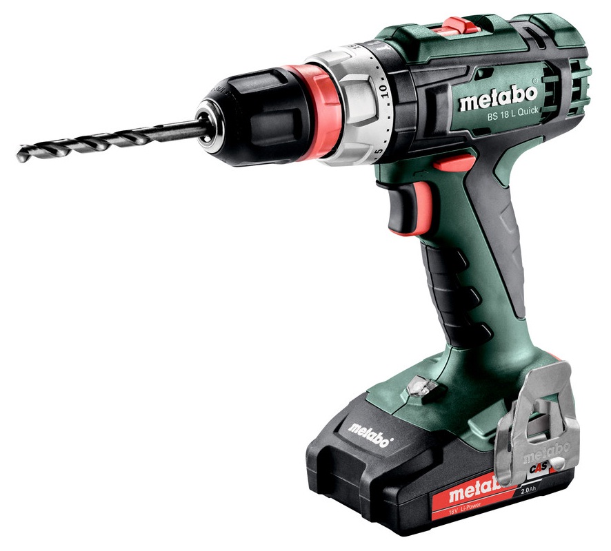 Perceuse-visseuse 18V BS 18 L Quick Set + 2 batteries 2Ah + chargeur + coffret - METABO - 602320870