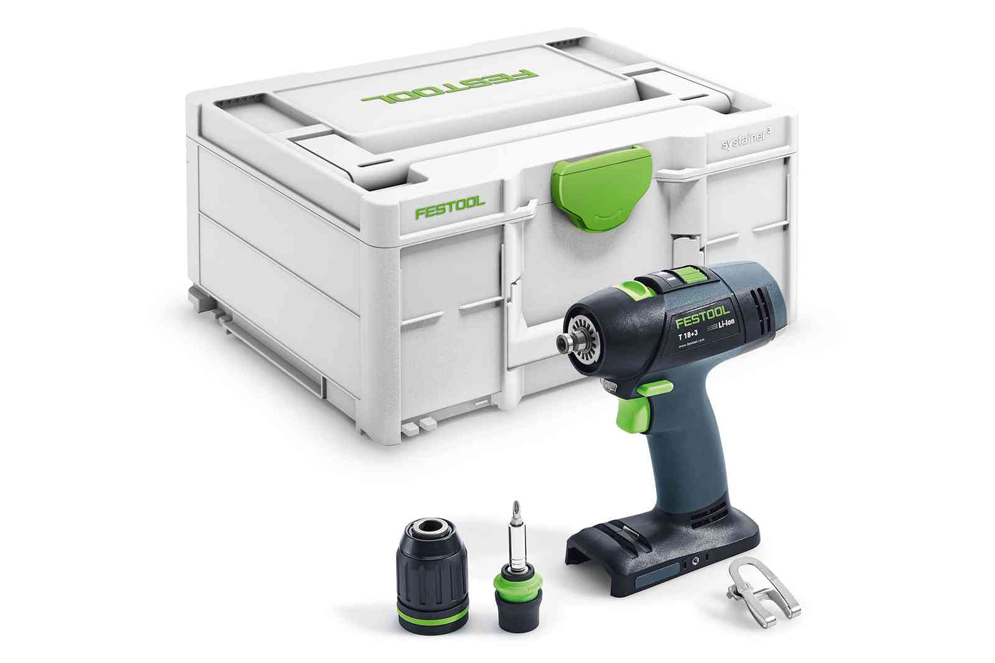 Perceuse-visseuse 18V T 18+3-Basic (sans batterie ni chargeur) + Systainer SYS3 - FESTOOL - 576448