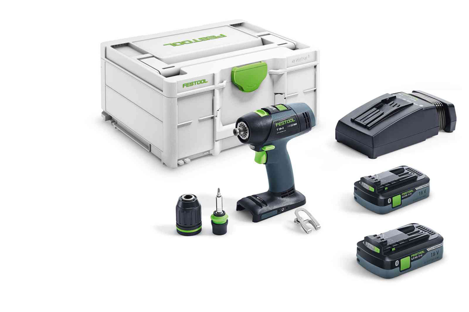 Perceuse-visseuse 18V T18+3HPC 4,0 I-Plus + 2 batteries 4Ah + chargeur + Systainer SYS3 - FESTOOL - 576446