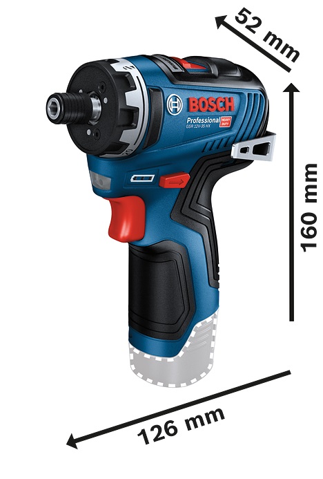 Perceuse-visseuse 12V GSR 12V-35 HX + 2 batteries 3Ah + chargeur + coffret L-BOXX - BOSCH - 06019J9100