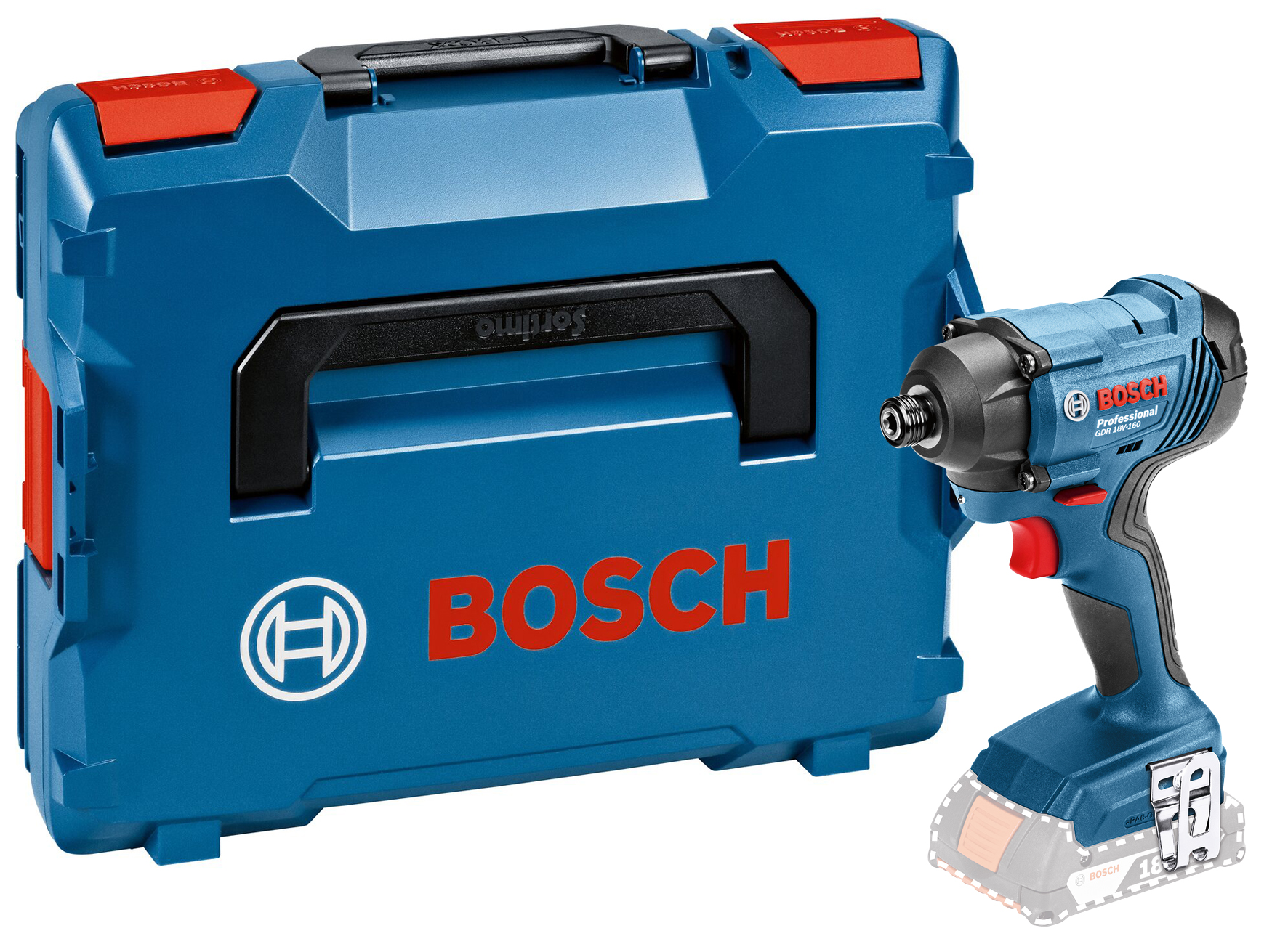 Visseuse à choc 18V GDR 18V-160 (sans batterie ni chargeur) en coffret L-BOXX - BOSCH - 06019G5104